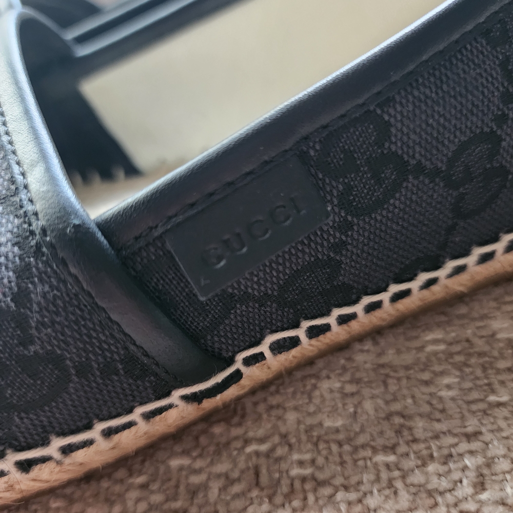 Gucci Black Monogram Espadrilles Shoes - image 5